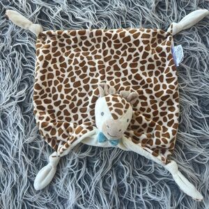 Stephen Joseph  Giraffe  Lovey Security Blanket Knotted Corners  10”.
